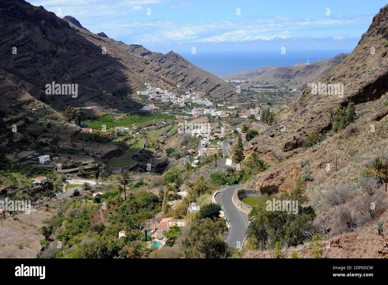 Los Berrazales ist ein Agaete Viertel. Gran Canaria, Kanarische Inseln, Spanien. Stockfoto