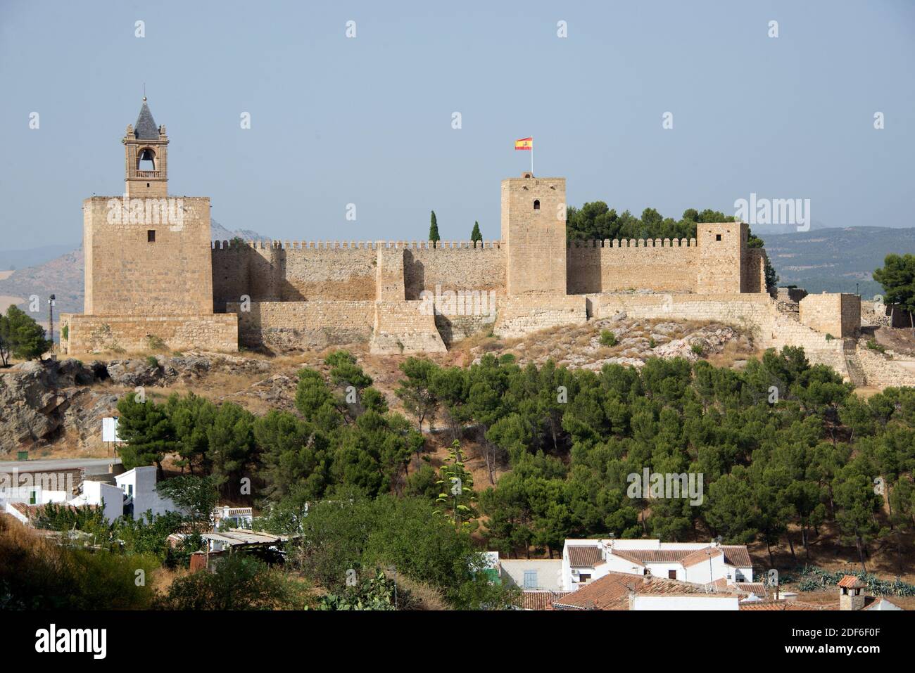 Alcazaba de Antequera. Malaga Provinz, Andalusien, Spanien. Stockfoto