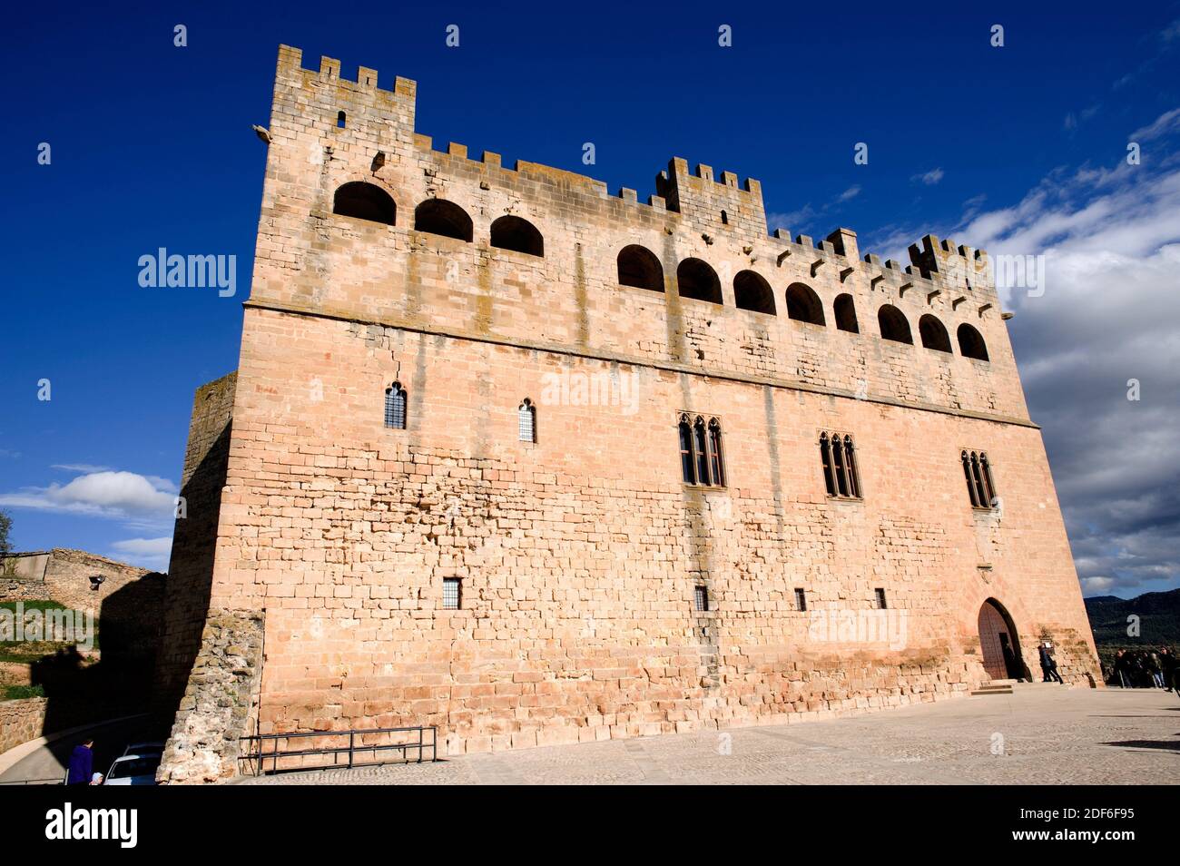 Valderrobres oder Vall-de-roures, Schloss-Palast (Nationaldenkmal). Region Matarraña, Provinz Teruel, Aragon, Spanien. Stockfoto