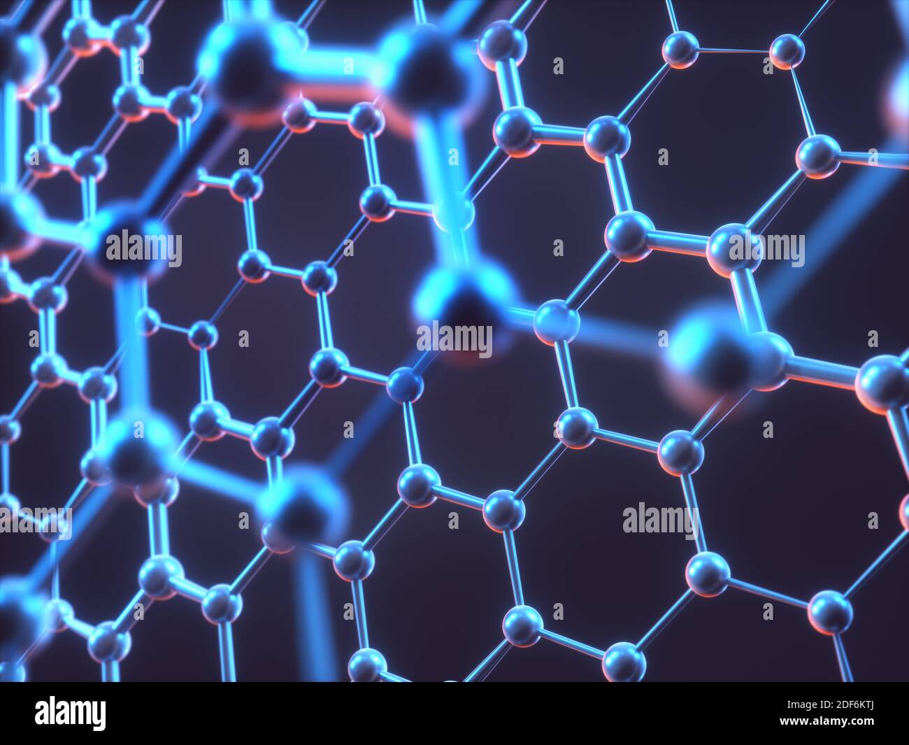 Biotechnologie oder Biotechnologie, Gentherapie. 3D Illustration, Konzept von Wissenschaft und Technologie in der Welt der Zellen und Mikroorganismen. Stockfoto