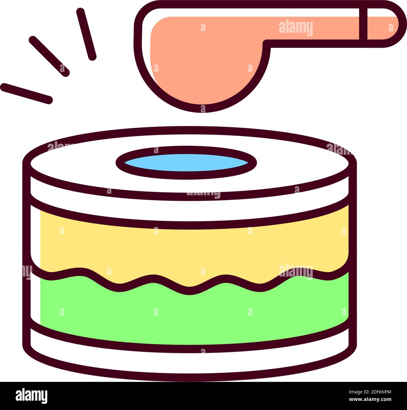 RGB-Farbsymbol für Trommeln Stock Vektor