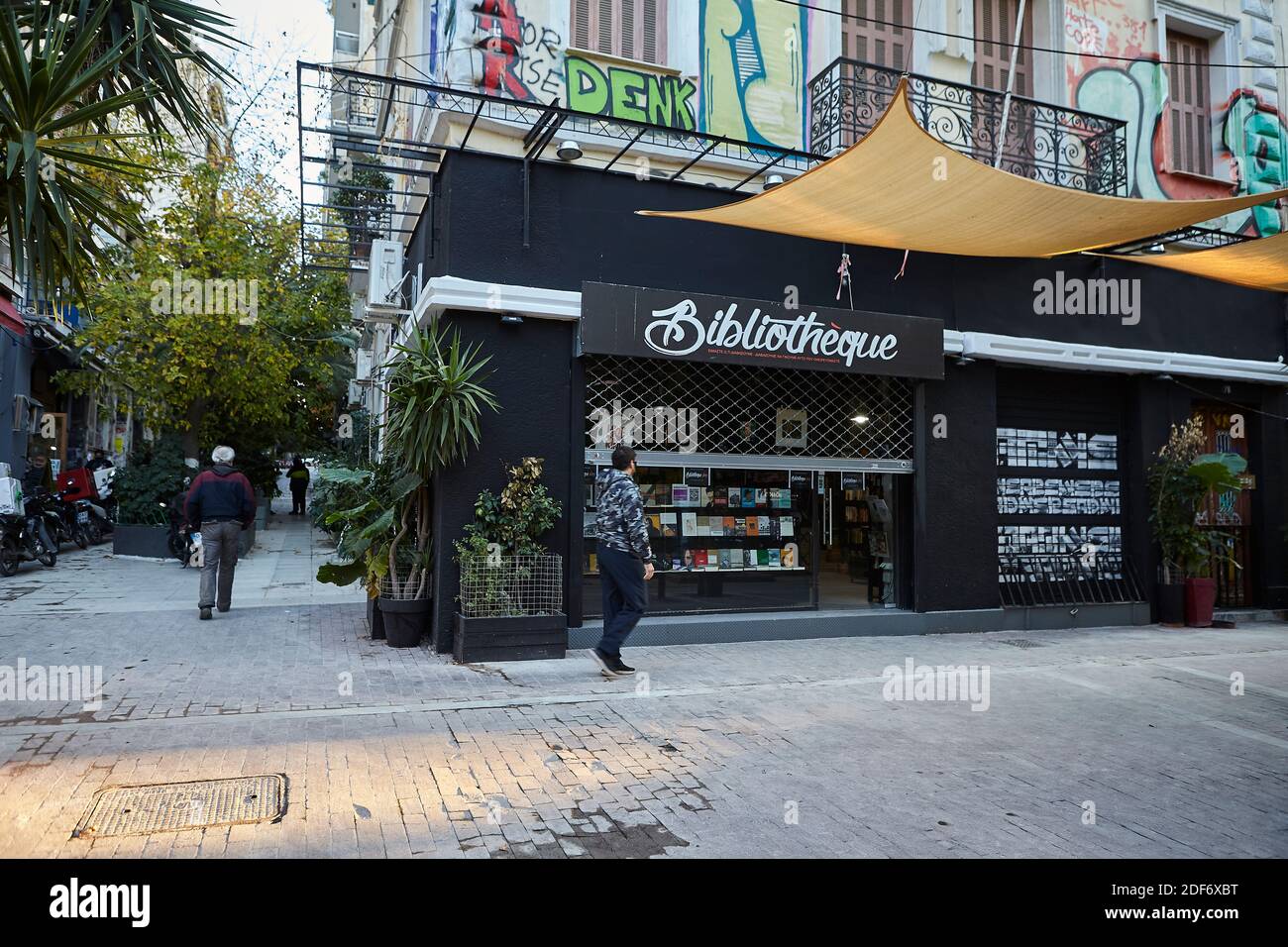 Buchhandlung in Athen Exarchia Griechenland Stockfoto