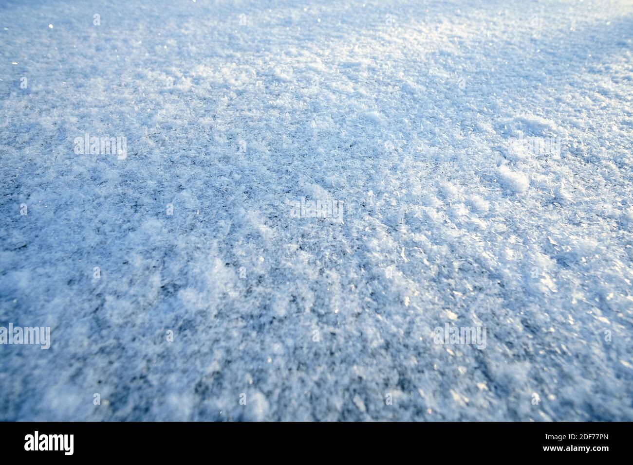 Textur von Neuschnee, Winter und kalte Jahreszeit Stockfoto