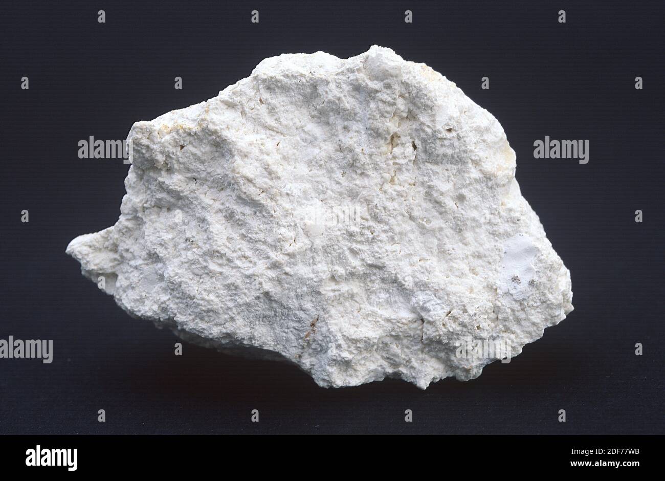 Kreide ist eine Art Kalkstein porös und weiß, aus Kalzit zusammengesetzt. Probe. Stockfoto