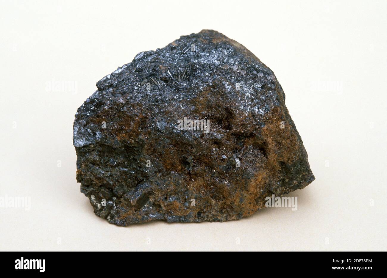 Wurtzit ist ein Zink-Eisen-Sulfid-Mineral. Probe. Stockfoto