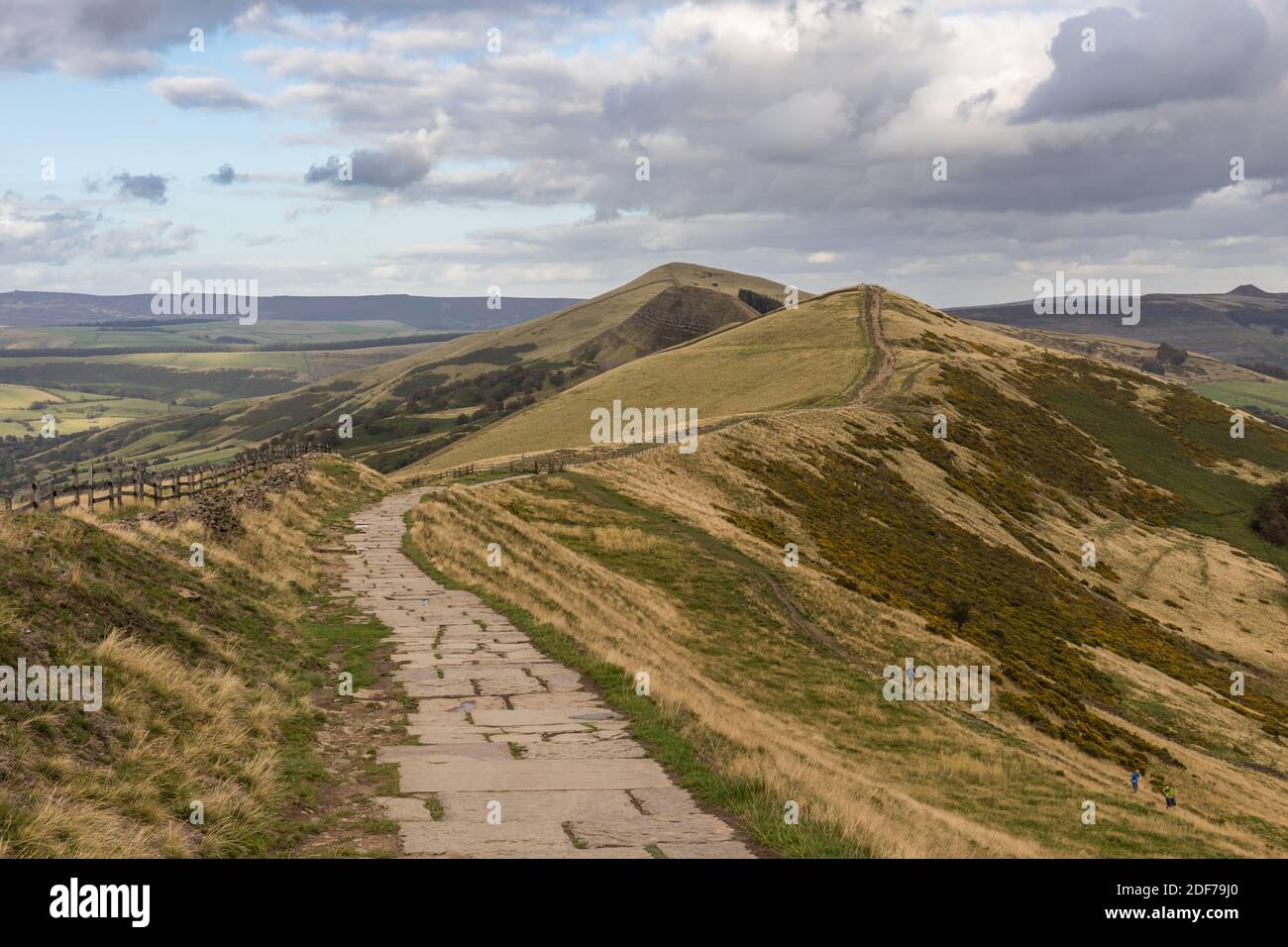 Große Grat zwischen Mam Tor und Hollins Cross, Nationalpark Peak District, Derbyshire, Großbritannien Stockfoto