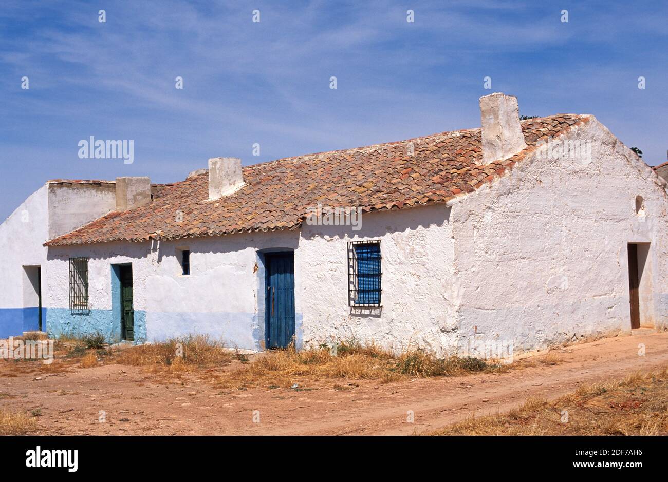 Daimiel, traditionelles Haus. Provinz Ciudad Real, Castilla-La Mancha, Spanien. Stockfoto