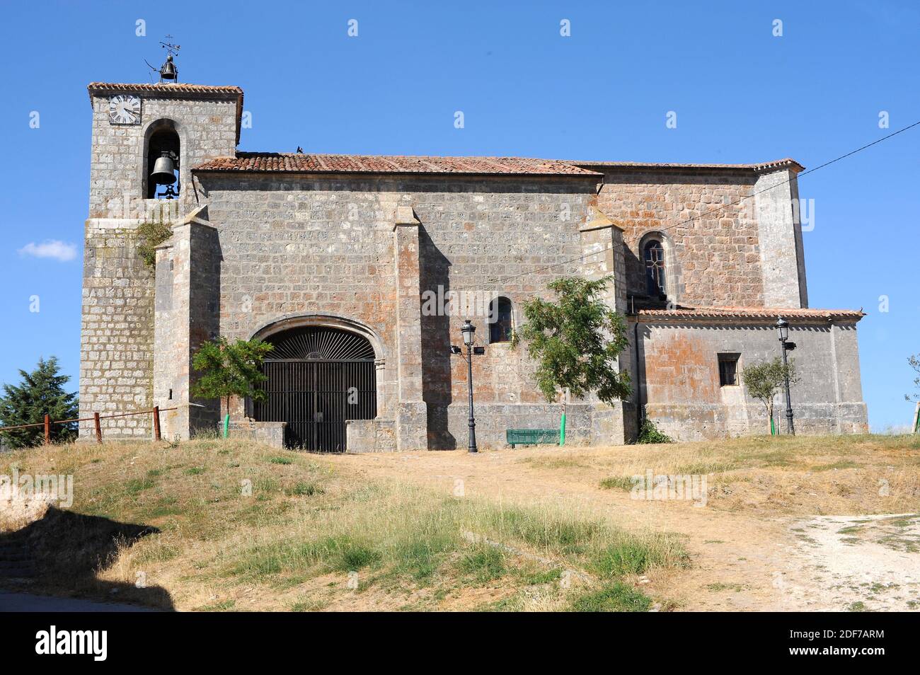 Atapuerca, Kirche. Burgos, Castilla y Leon, Spanien. Stockfoto