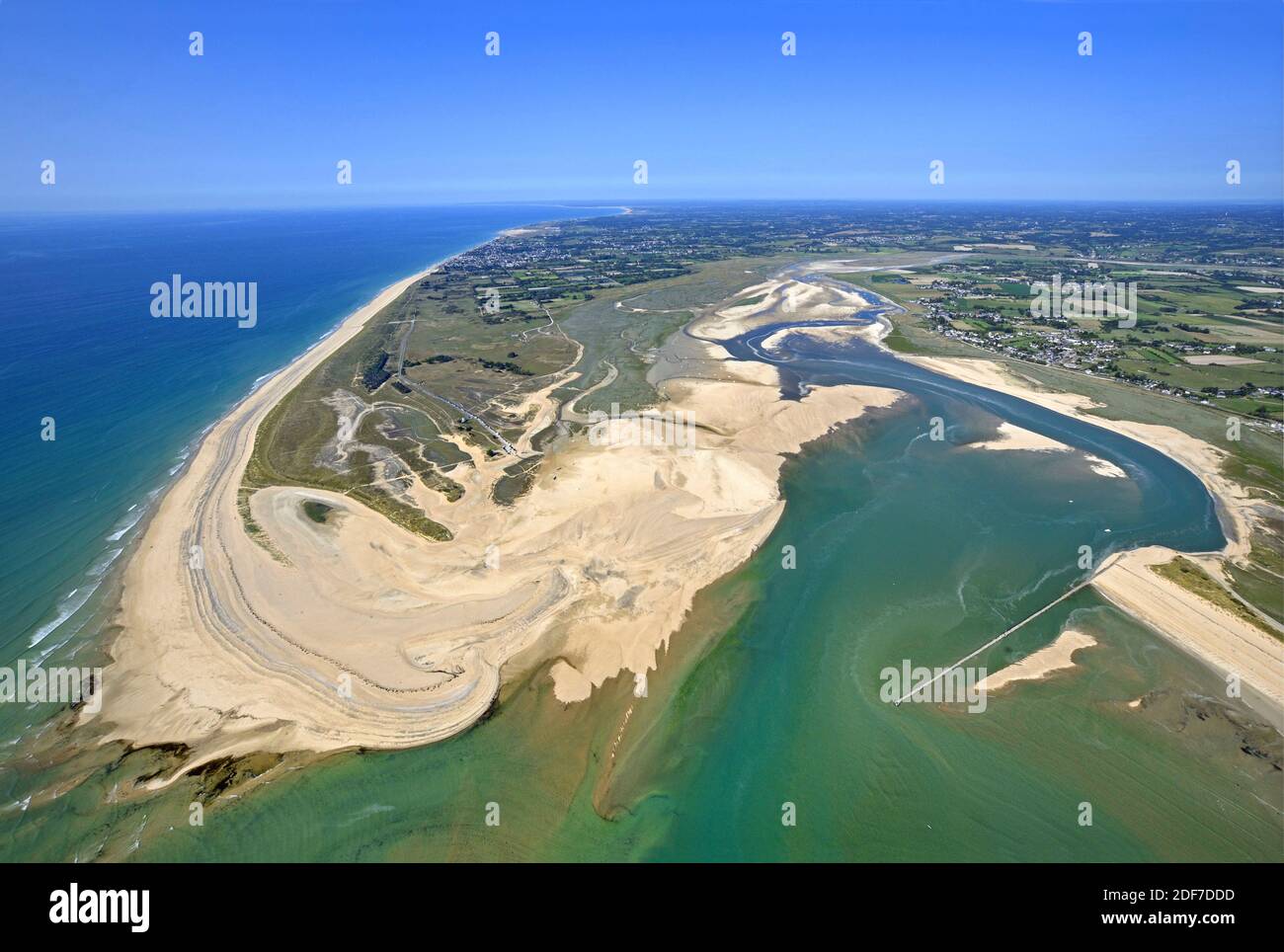 France, Manche, Agon-Coutainville, Pointe d'Agon (Luftaufnahme) Stockfoto