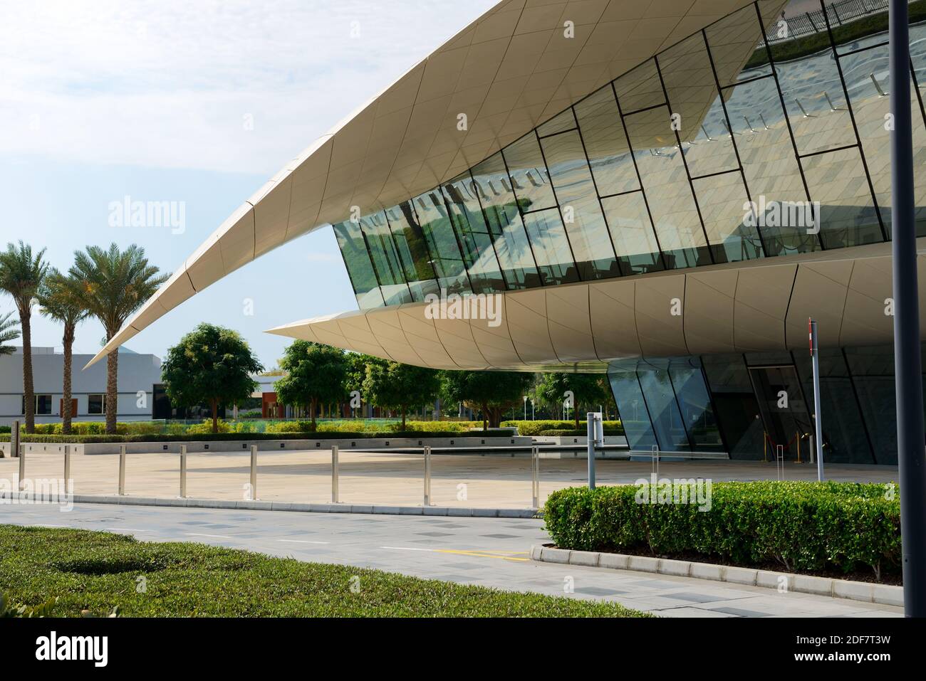 DUBAI, VAE - 16. NOVEMBER: Die Ansicht auf Etihad Museum. Es ist die Stelle, wo im Jahr 1971 die Emirate Herrscher eine Erklärung unterzeichnet, die die Bildung gekennzeichnet Stockfoto