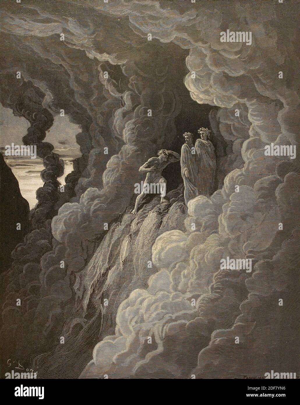 Dante Divina Commedia Fegefeuer Illustration von Gustave Dorè