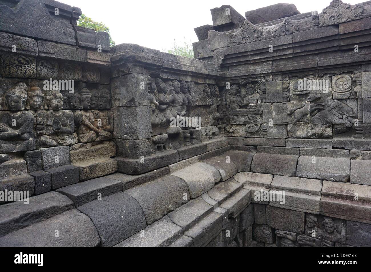 Buddhistischen Tempel von Borobudur in Yogyakarta, Java, Indonesien. Stockfoto