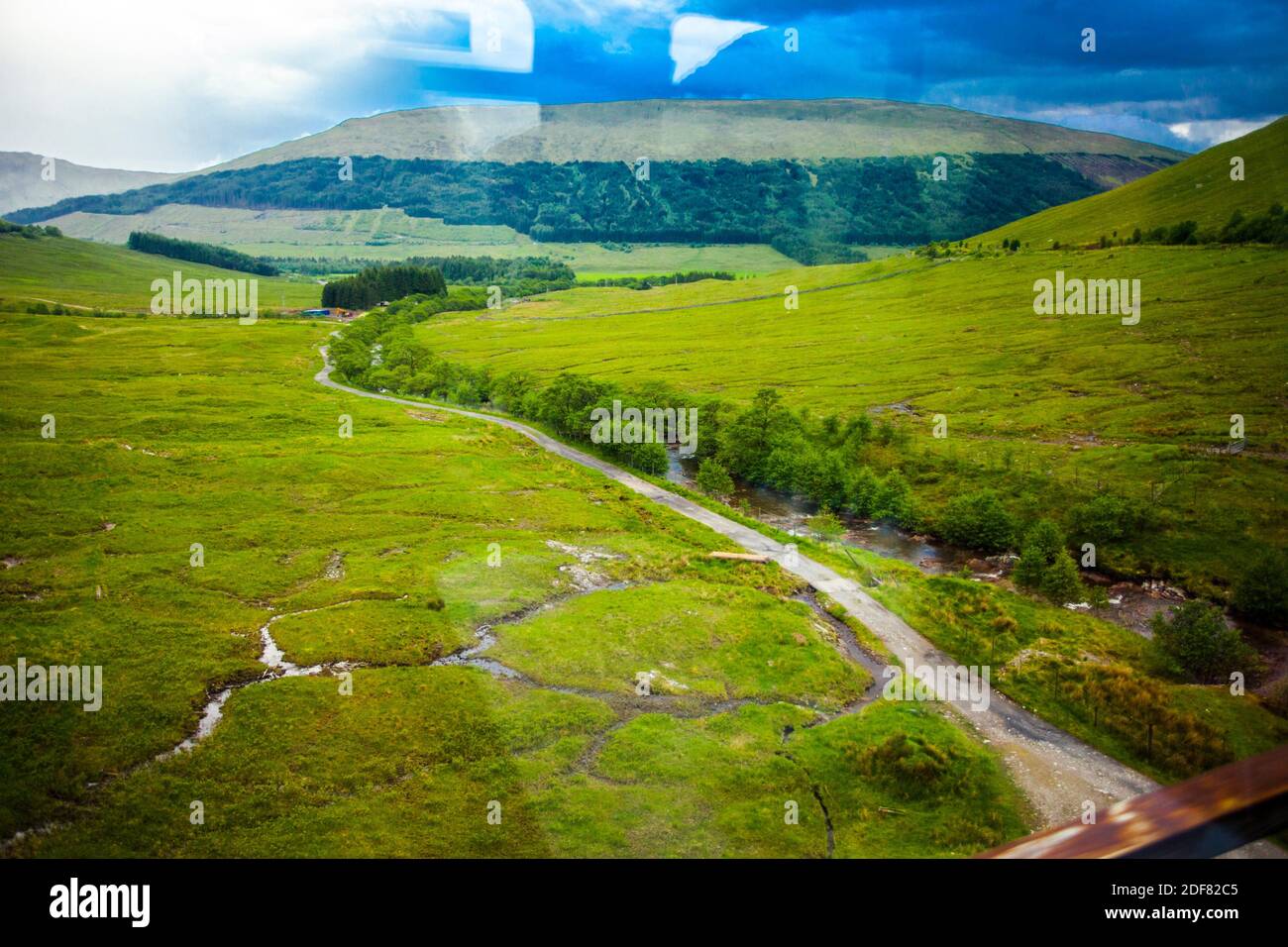 Reisen Sie im Zug von Fort Willians nach Glasgow, West Higland, Schottland, Großbritannien, Europa. Stockfoto
