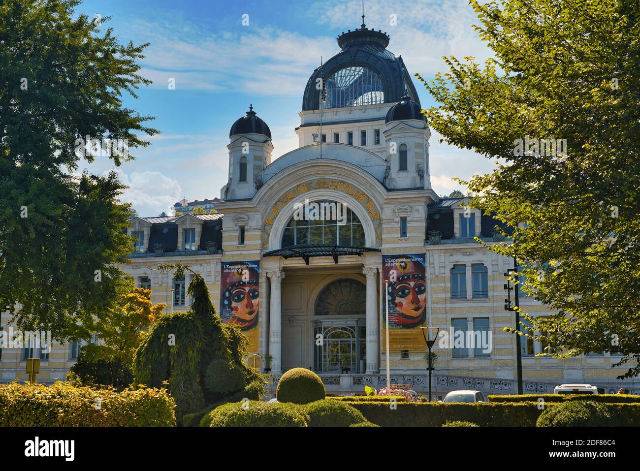 ÉVIAN-LES-BAINS, HAUTE-SAVOIE, FRANKREICH - 17. SEPTEMBER 2019: Palais Lumière in Evian. Kongress- und Messezentrum am Genfer See. Stockfoto