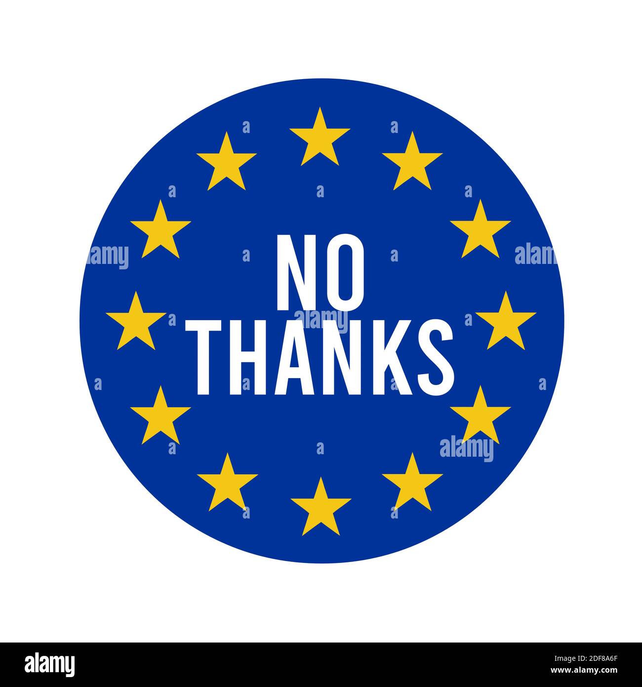 Nein, danke an das Europa-Symbol Stockfoto