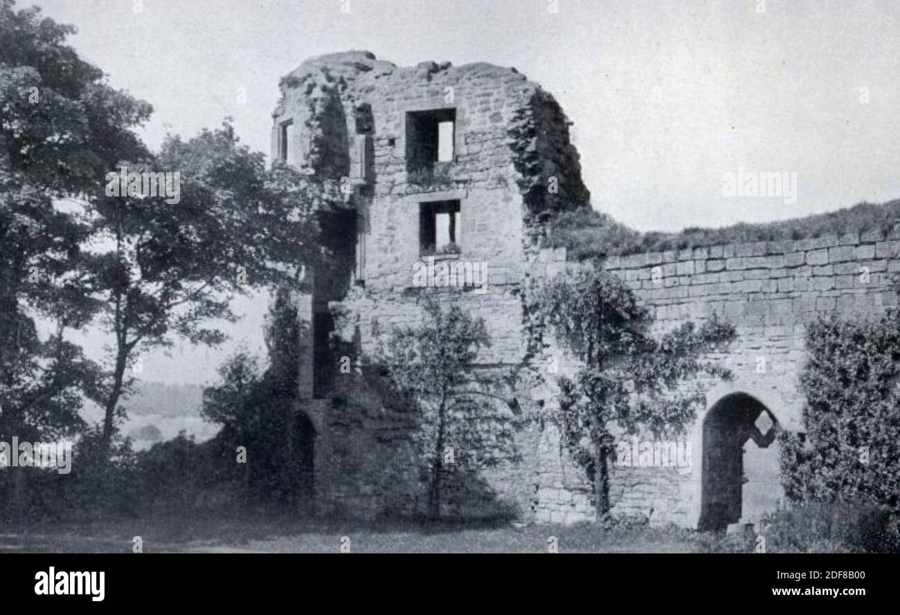 Antikes Vintage-Foto von Barnard Castle Lage von Dominic Cummings "Augentest" viele Jahre später. Stockfoto