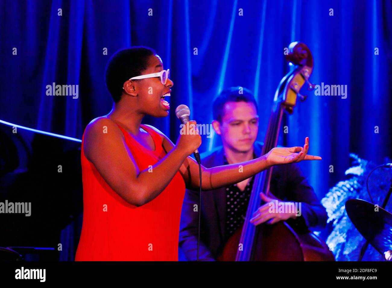 CECILE MCLORIN SALVANT singt bei der 57 MONTEREY JAZZ FESTIVAL GALA Stockfoto