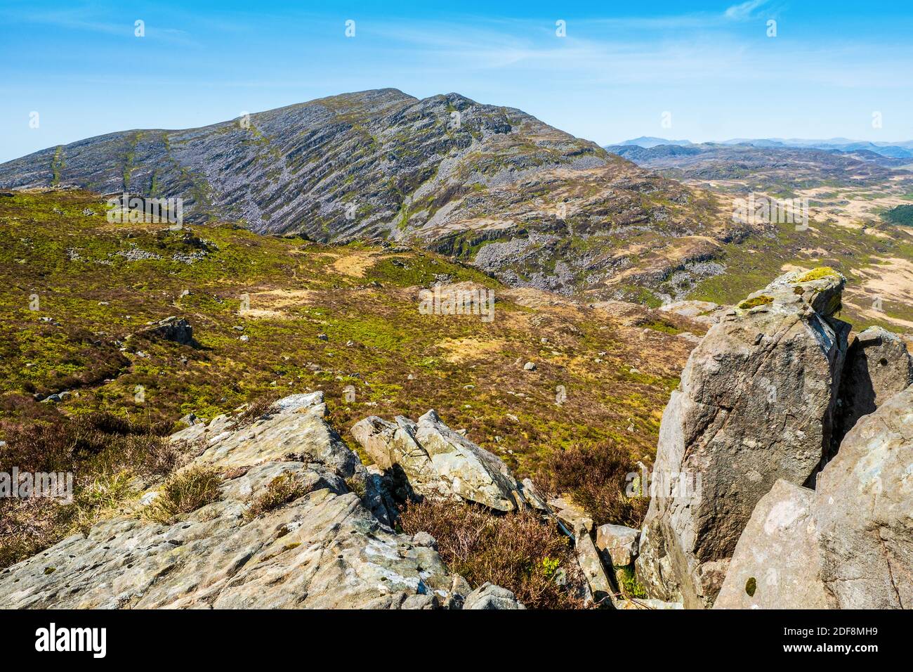 The Rhinogs (Rhinogydd )- eine Reihe von Hügeln in Mid Wales festgestellt Für ihr unwegsames Gelände Stockfoto