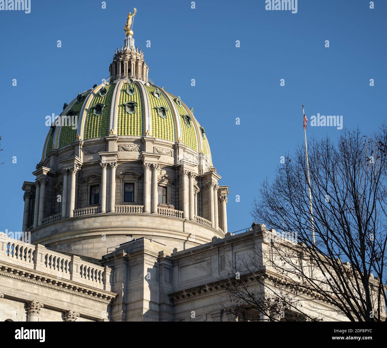 Außenansicht des Pennsylvania State Capitol Gebäudes in Harrisburg, Pennsylvania Stockfoto