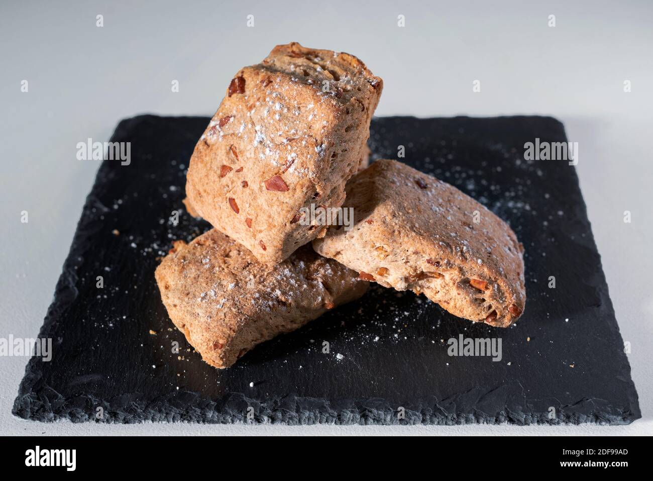 Süße Brotkuchen mit Schmalz Stockfoto