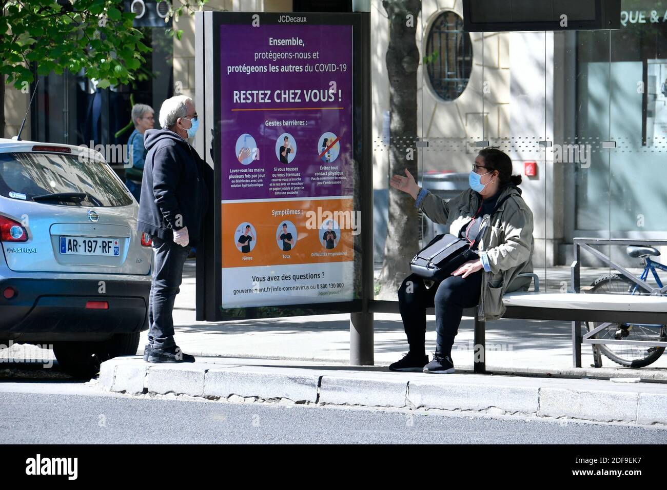 Tägliches Leben im 13. Arrondissement, während der Gefangenschaft des covid-19 Pandemienotfalls in Paris, Frankreich, am 25. April 2020. Foto von Karim Ait Adjedjou /Avenir Pictures/ABACAPRESS.COM Stockfoto