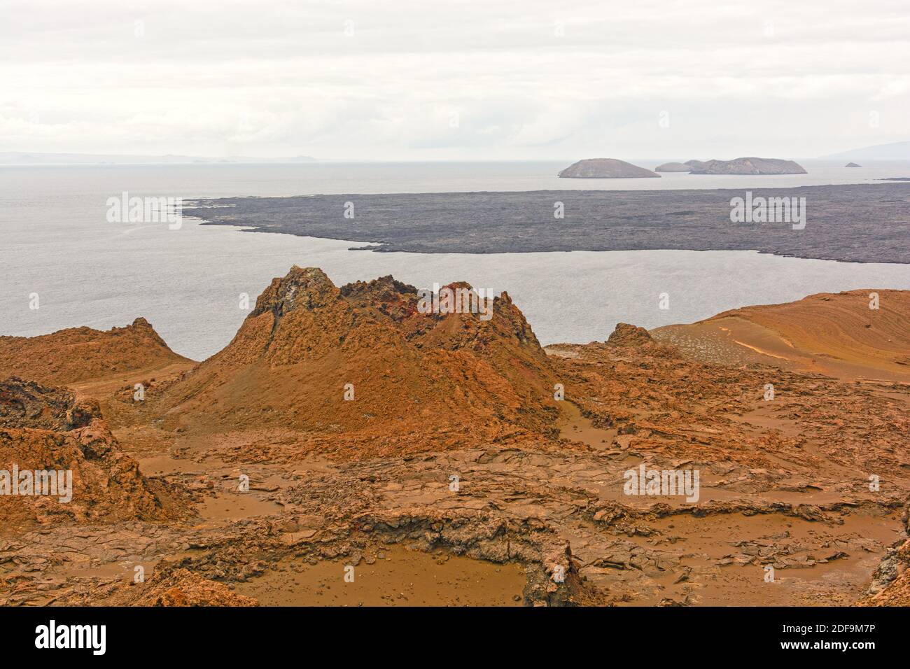 Spatterkegel auf einer Bartolomeinsel in den Galapagos Stockfoto