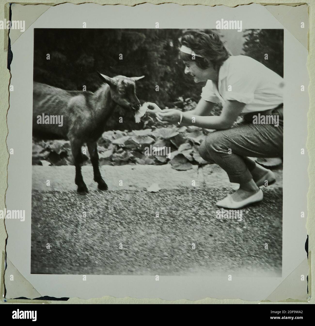 Historisches Foto: Frauen besuchen Engelberg, Schweiz 1959 Reproduktion in Marktoberdorf, Deutschland, 26. Oktober 2020. © Peter Schatz / Alamy Stock Photos Stockfoto