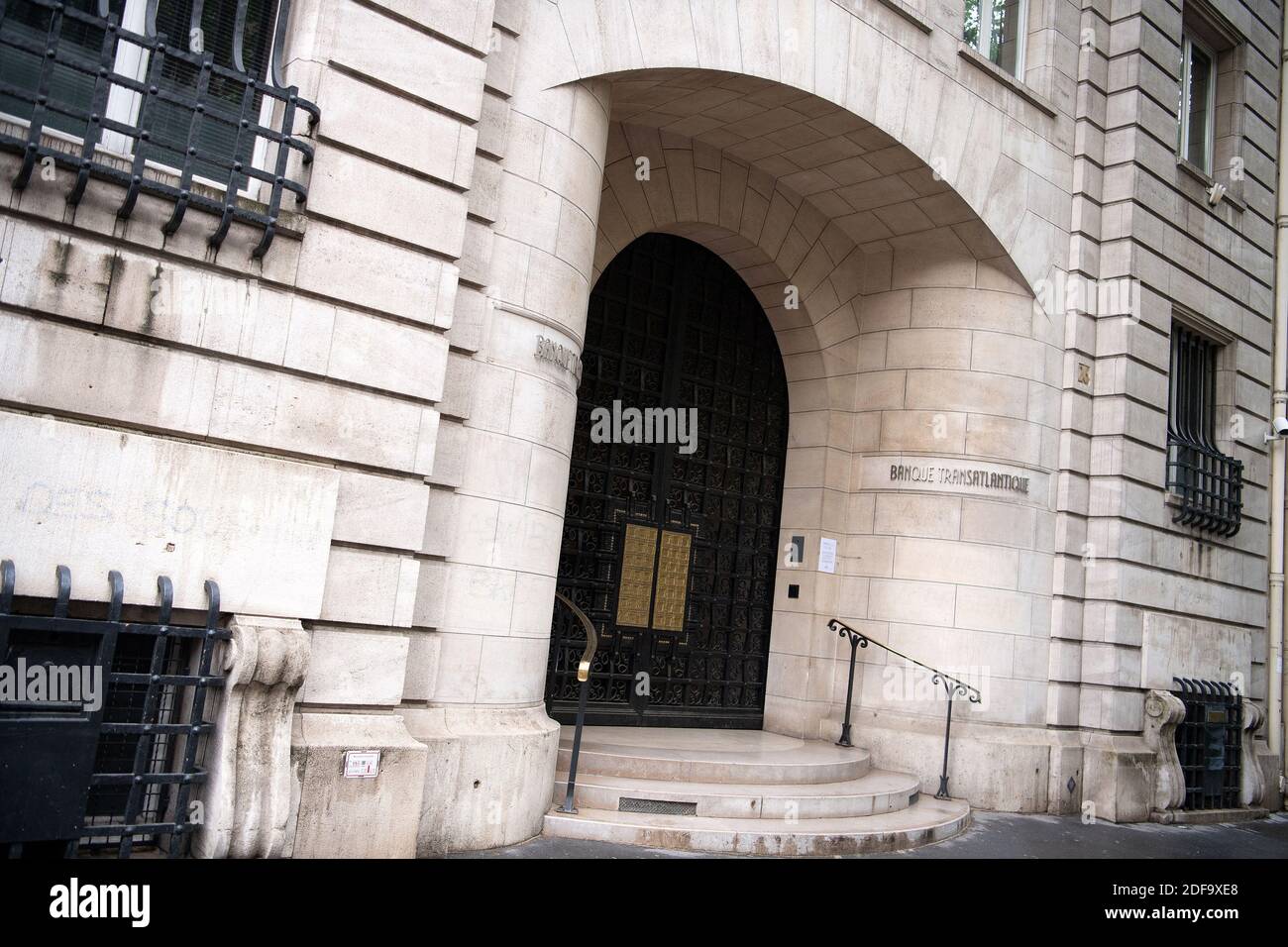 Eine allgemeine Ansicht der Transatlantique Bank, am 09. Mai 2020 in Paris, Frankreich. Foto von David Niviere/ABACAPRESS.COM Stockfoto