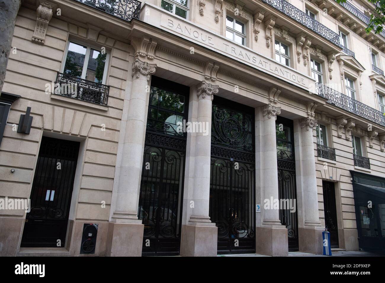 Eine allgemeine Ansicht der Transatlantique Bank, am 09. Mai 2020 in Paris, Frankreich. Foto von David Niviere/ABACAPRESS.COM Stockfoto