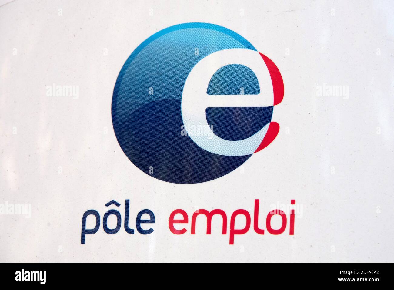 Ein Ladenschild von Pole Emploi, am 18. Mai 2020 in Creteil, Frankreich. Foto von David Niviere/ABACAPRESS.COM Stockfoto