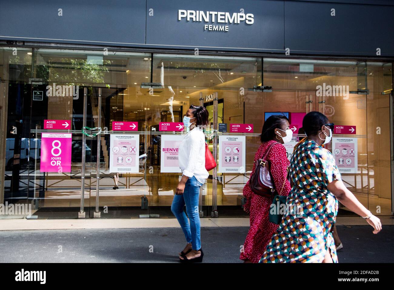 COVID19 - nach der Sperre - Printemps Haussmann Kaufhaus Wiedereröffnung nach der Sperre am 28. Mai 2020 in Paris, Frankreich. Foto von Nasser Berzane/ABACAPRESS.COM Stockfoto