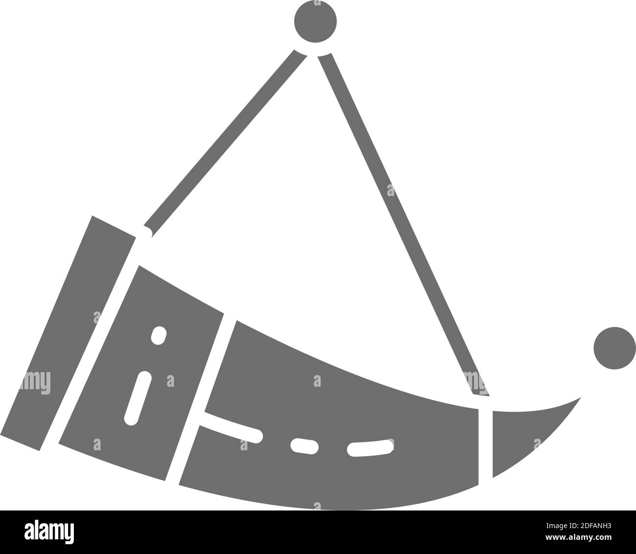 Georgianisches Horn für Wein, traditionelle kaukasische Tasse graue Ikone. Stock Vektor