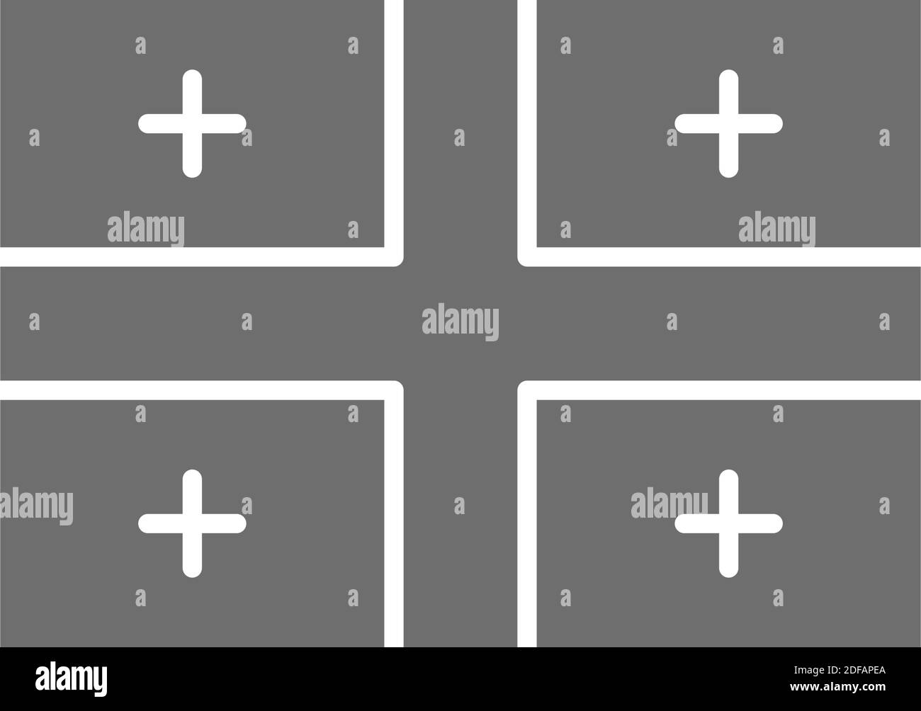 Flagge Georgiens graues Symbol. Isoliert auf weißem Hintergrund Stock Vektor