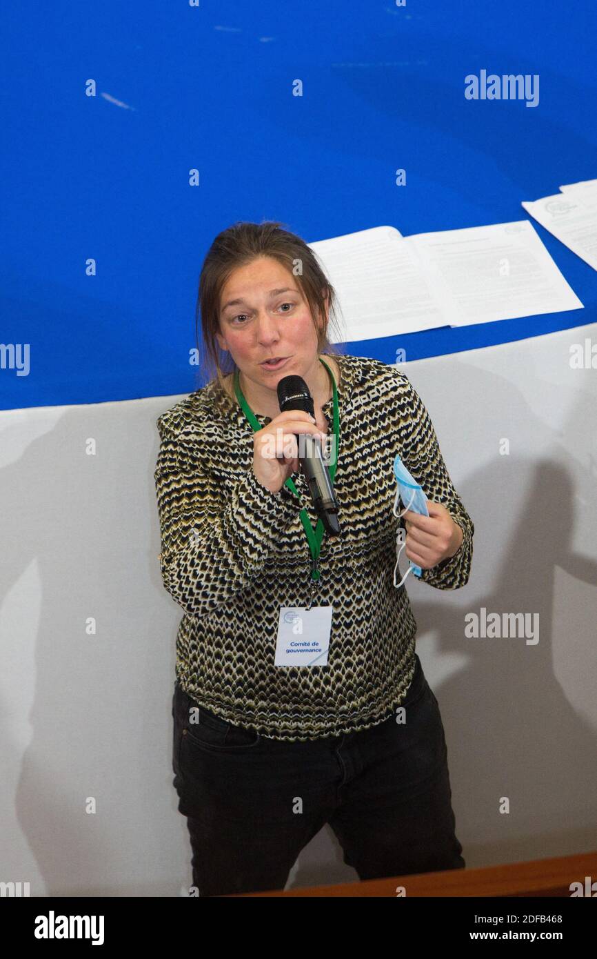 Abschluss im Plenarsaal des CESE am letzten Tag der Bürgerkonvention zum Klima (Convention citoyenne pour le climat) am 21. Juni 2020. Foto von Raphael Lafargue/ABACAPRESS.COM Stockfoto