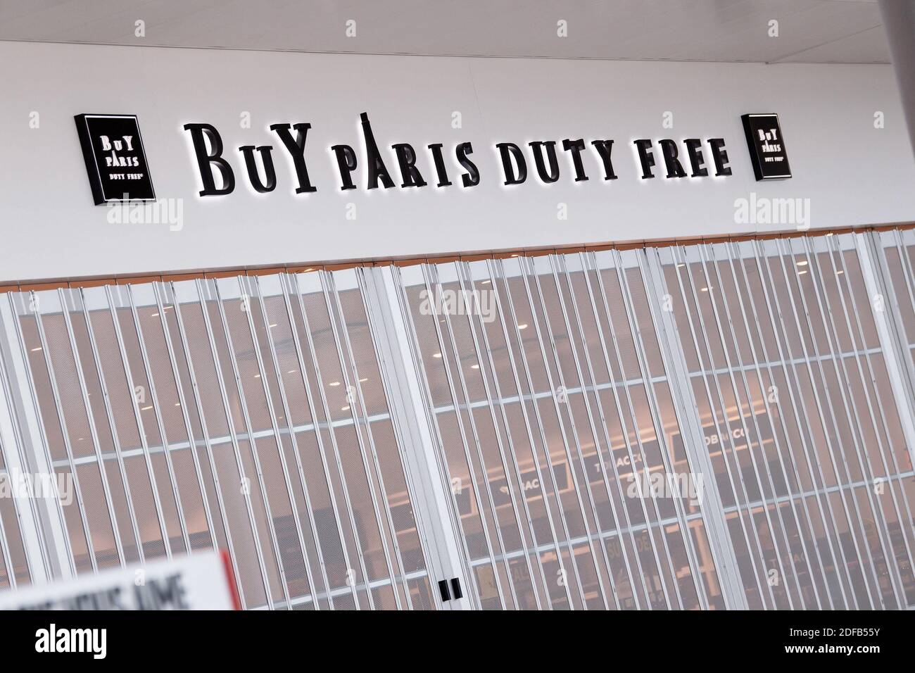 Logo von BUY PARIS DUTY FREE, am 22. Juni 2020 in Orly, Frankreich. Foto von David Niviere/ABACAPRESS.COM Stockfoto
