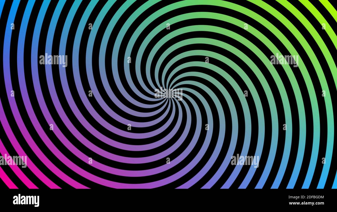 Abstrakte dynamische und spiralförmige 3D-Muster mit buntem Hintergrund und nahtloser Schleife, abstrakter Hintergrund für die Geschäftspräsentation, 3d-Rendering Stockfoto