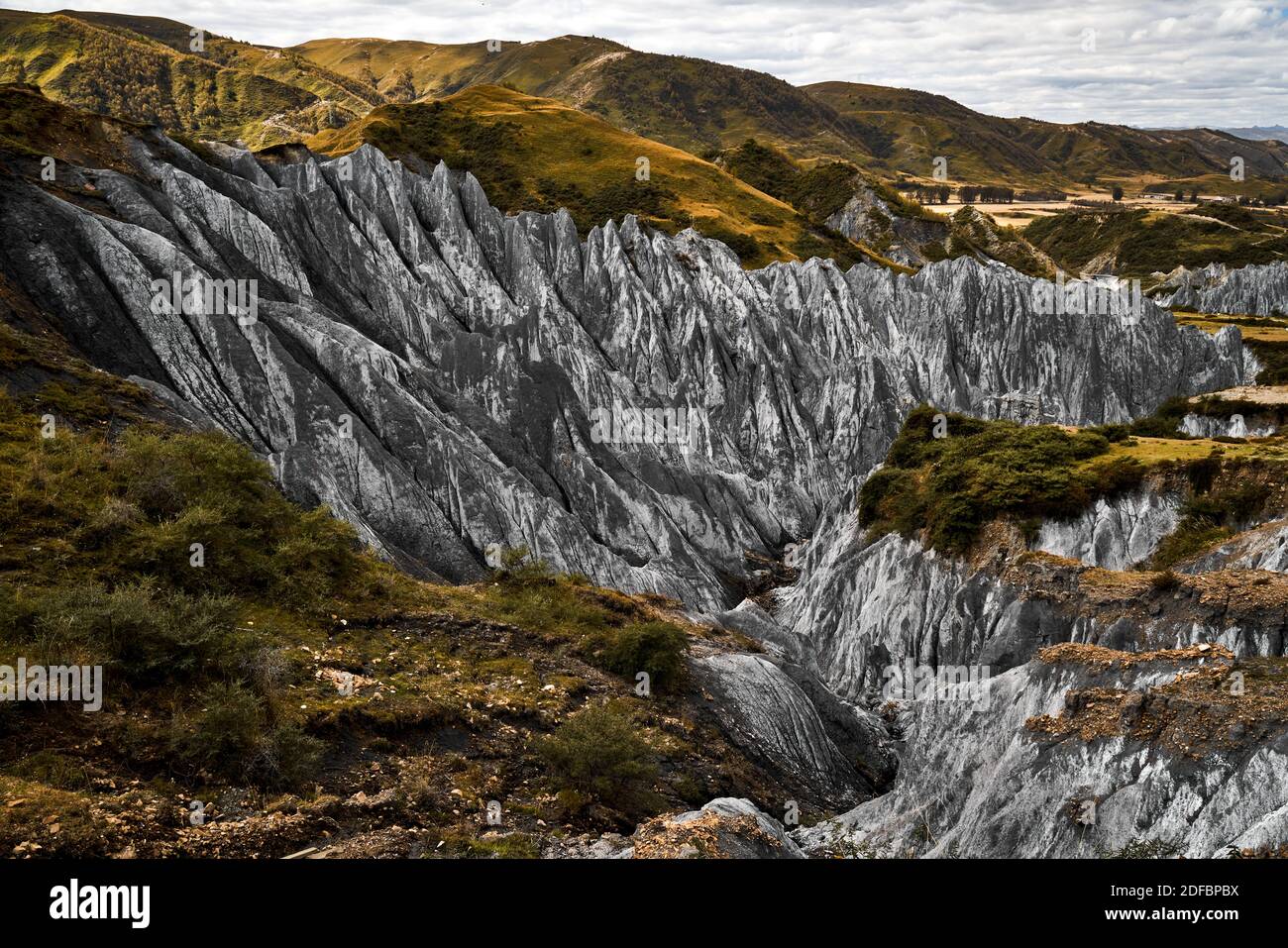 Bamei Stone Forest ist Chinas einzige Hochplateau-Steinwaldlandschaft, ein beeindruckender und einzigartiger geologischer Park namens Moshi Park (Stone Forest). Stockfoto