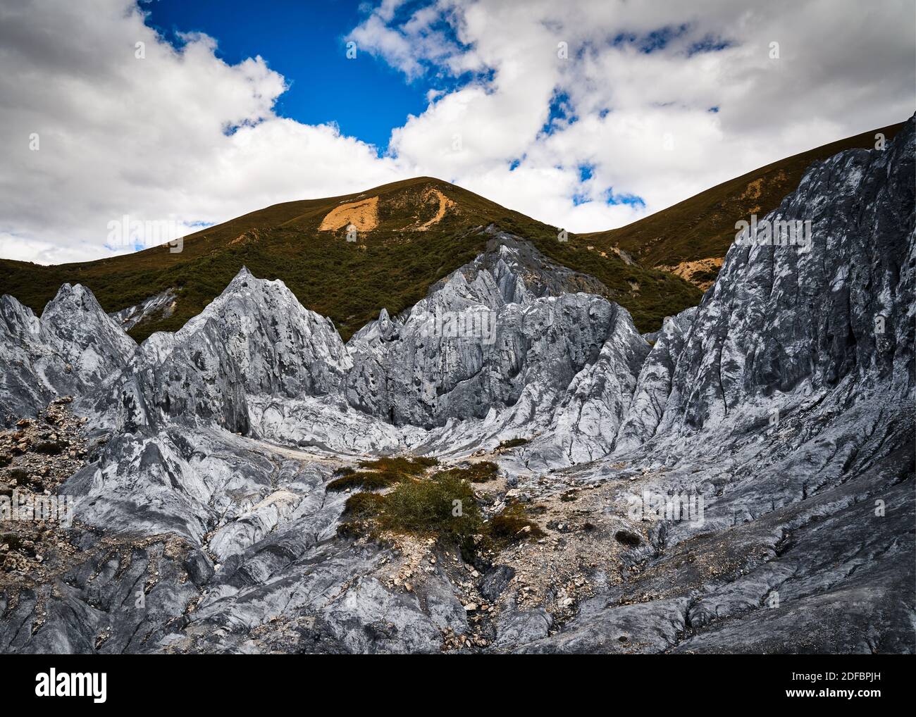 Bamei Stone Forest ist Chinas einzige Hochplateau-Steinwaldlandschaft, ein beeindruckender und einzigartiger geologischer Park namens Moshi Park (Stone Forest). Stockfoto