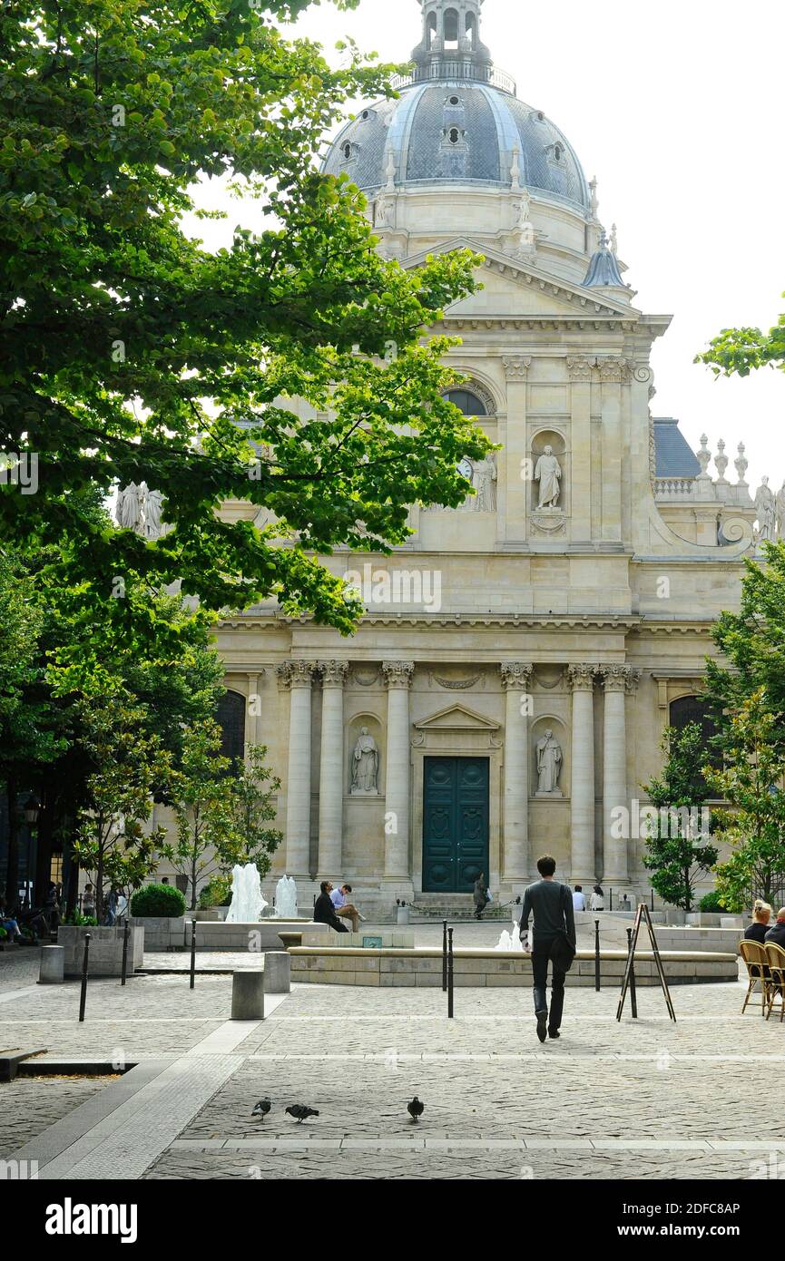 Frankreich, Paris, Quartier Latin, Place de la Sorbonne Stockfoto