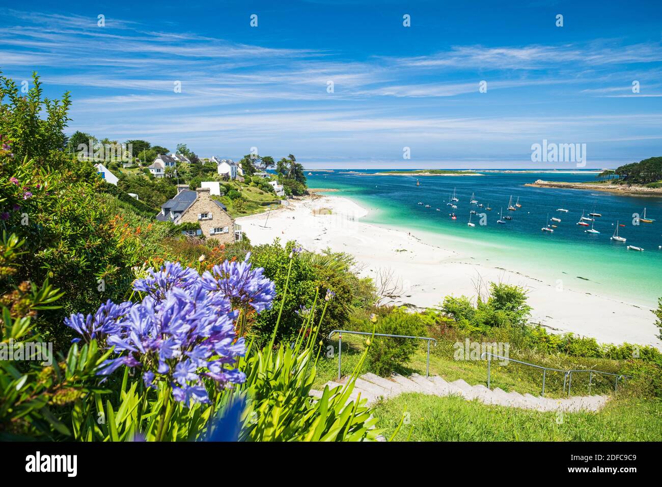 Frankreich, Finistere, Abers Country, Legendes Coast, aber Benoit, Saint-Pabu, Beniguet Beach Stockfoto