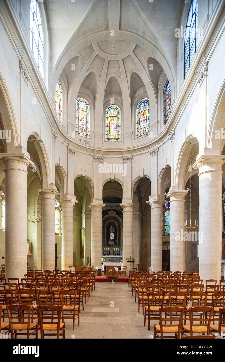 Frankreich, Paris, Kirche Saint Jacques du Haut Pas, Straße Saint Jacques de Compostelle Stockfoto