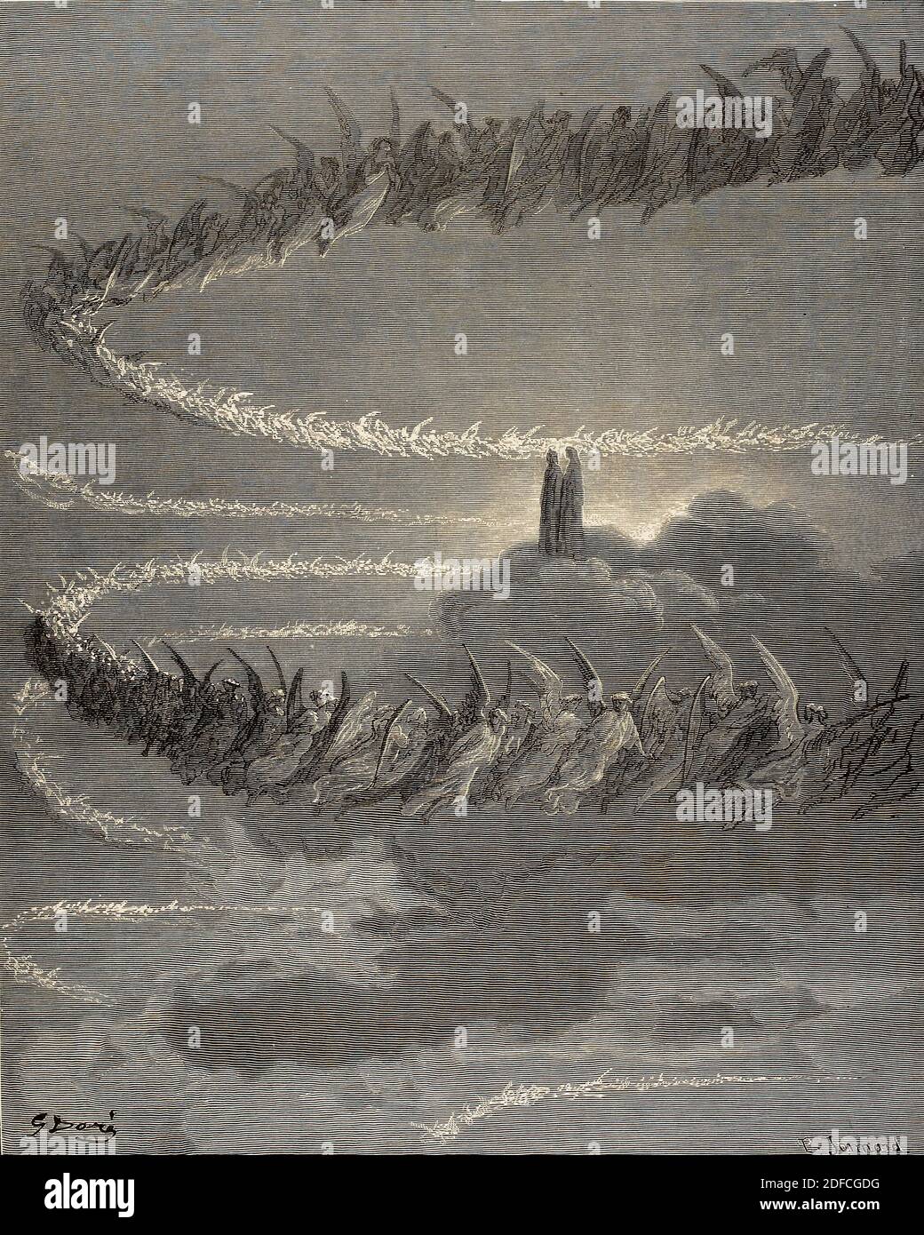 Dante - Divina Commedia - Paradies - Canto XVIII - Himmel des mars - wo  Kampfgeister wohnen Stockfotografie - Alamy