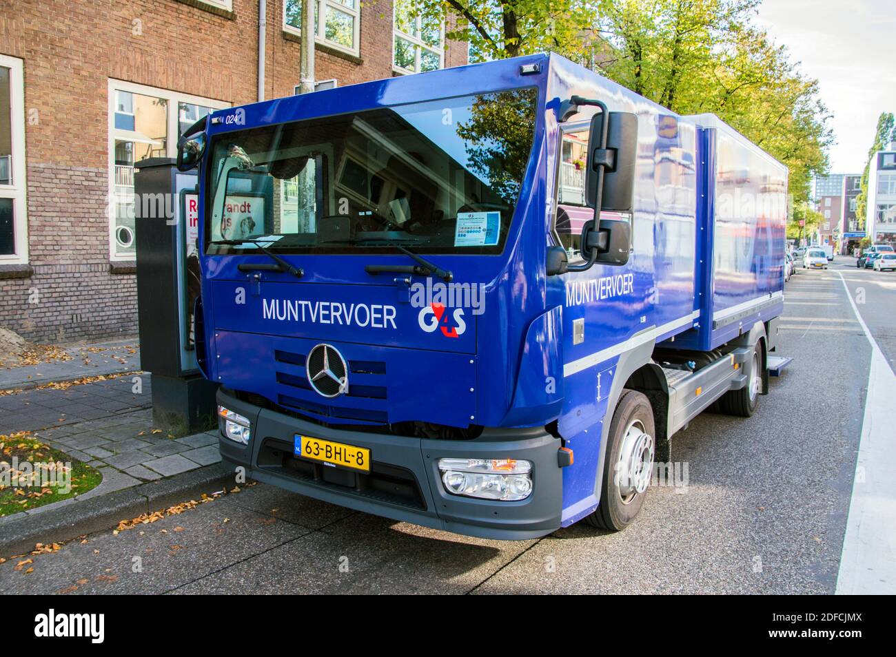 Coin Transport Truck von der G4S Security Company in Amsterdam Niederlande 2018 Stockfoto