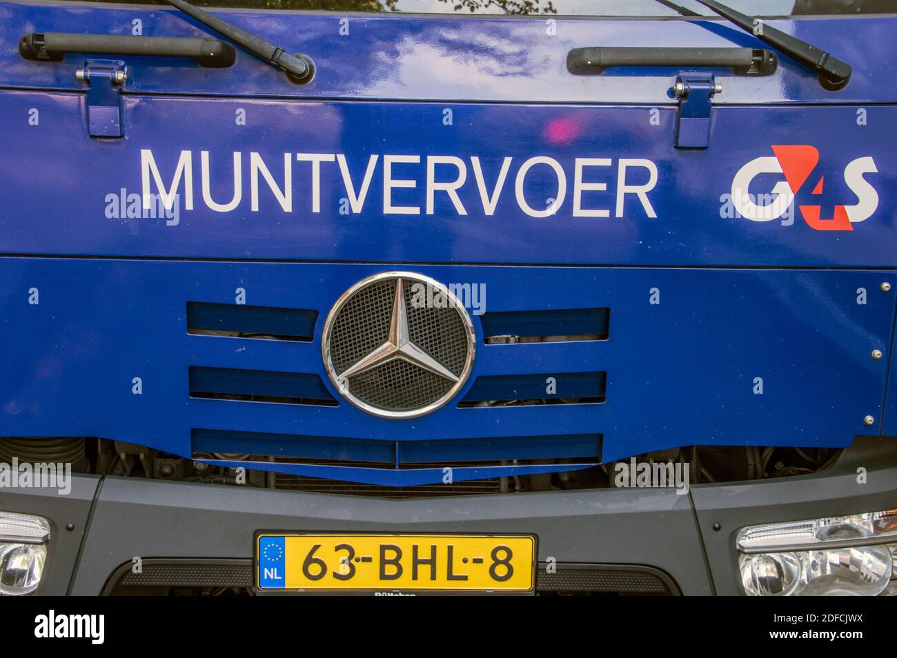 Coin Transport Truck von der G4S Security Company in Amsterdam Niederlande 2018 Stockfoto