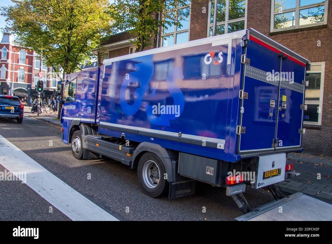 Coin Transport Truck von der G4S Security Company in Amsterdam Niederlande 2018 Stockfoto