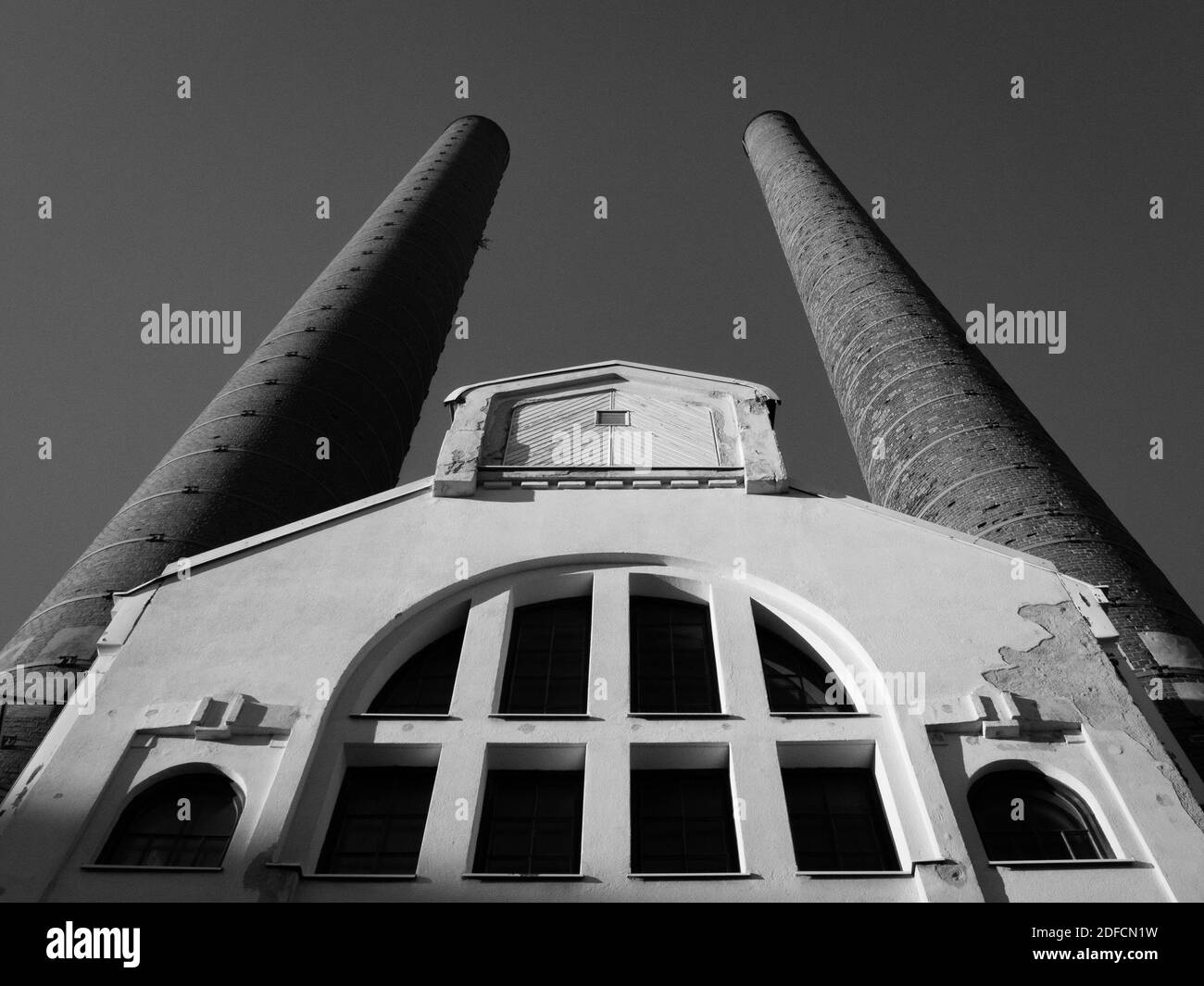 Altes Kraftwerk in Helsinki, Finnland. Stockfoto