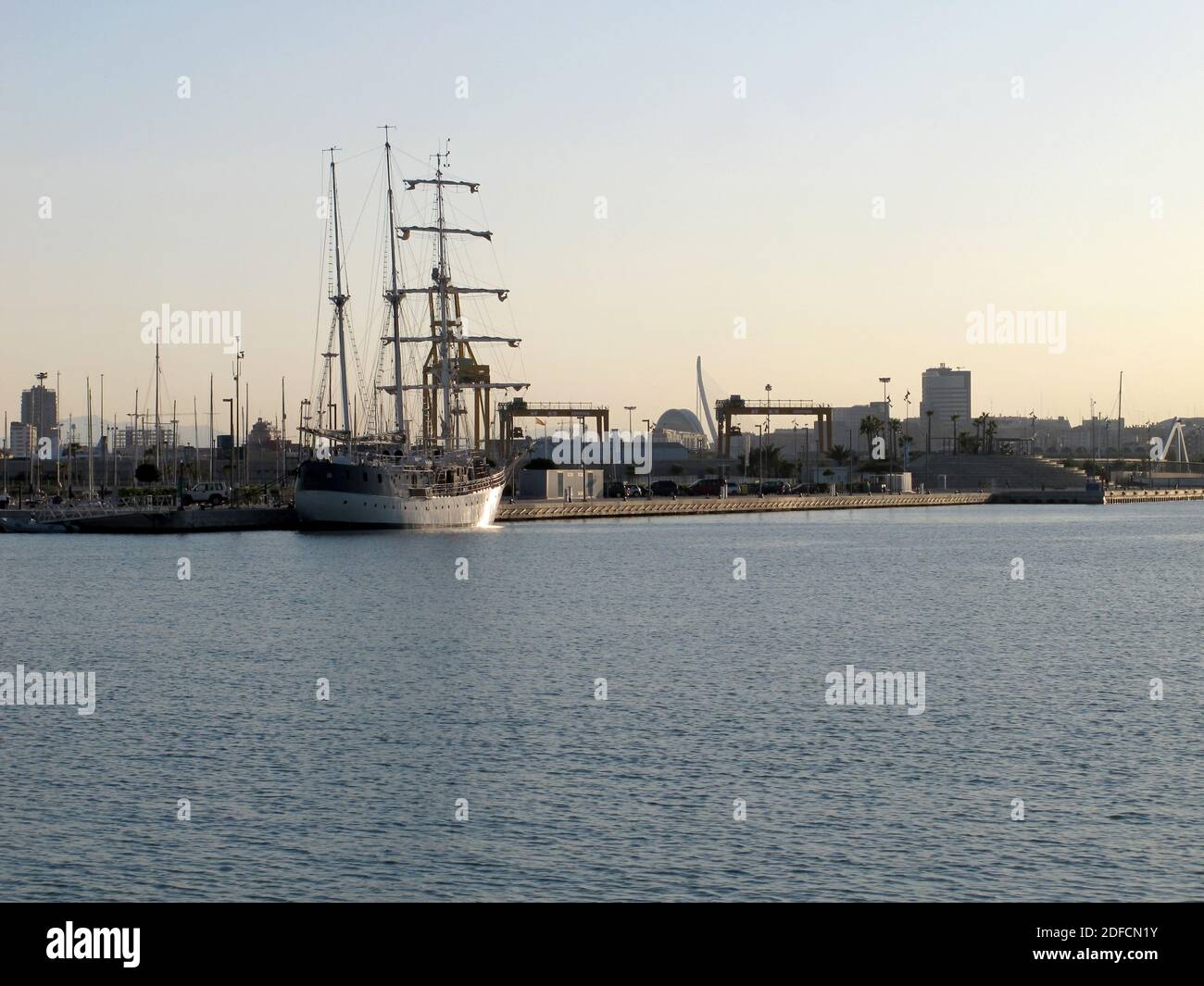 Puerto de Valencia. Stockfoto