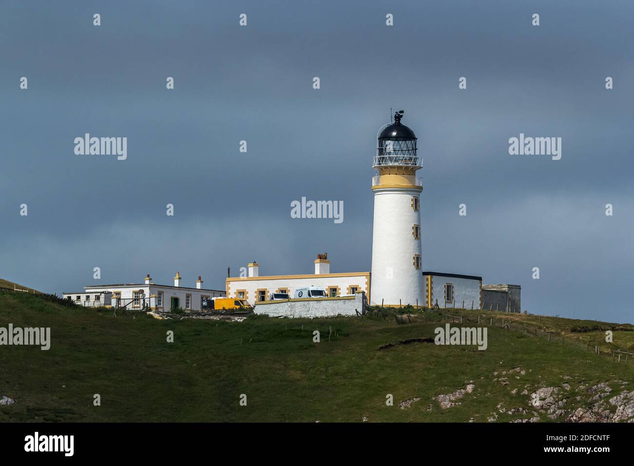 Tiumpan Head Leuchtturm an einem klaren Tag Stockfoto