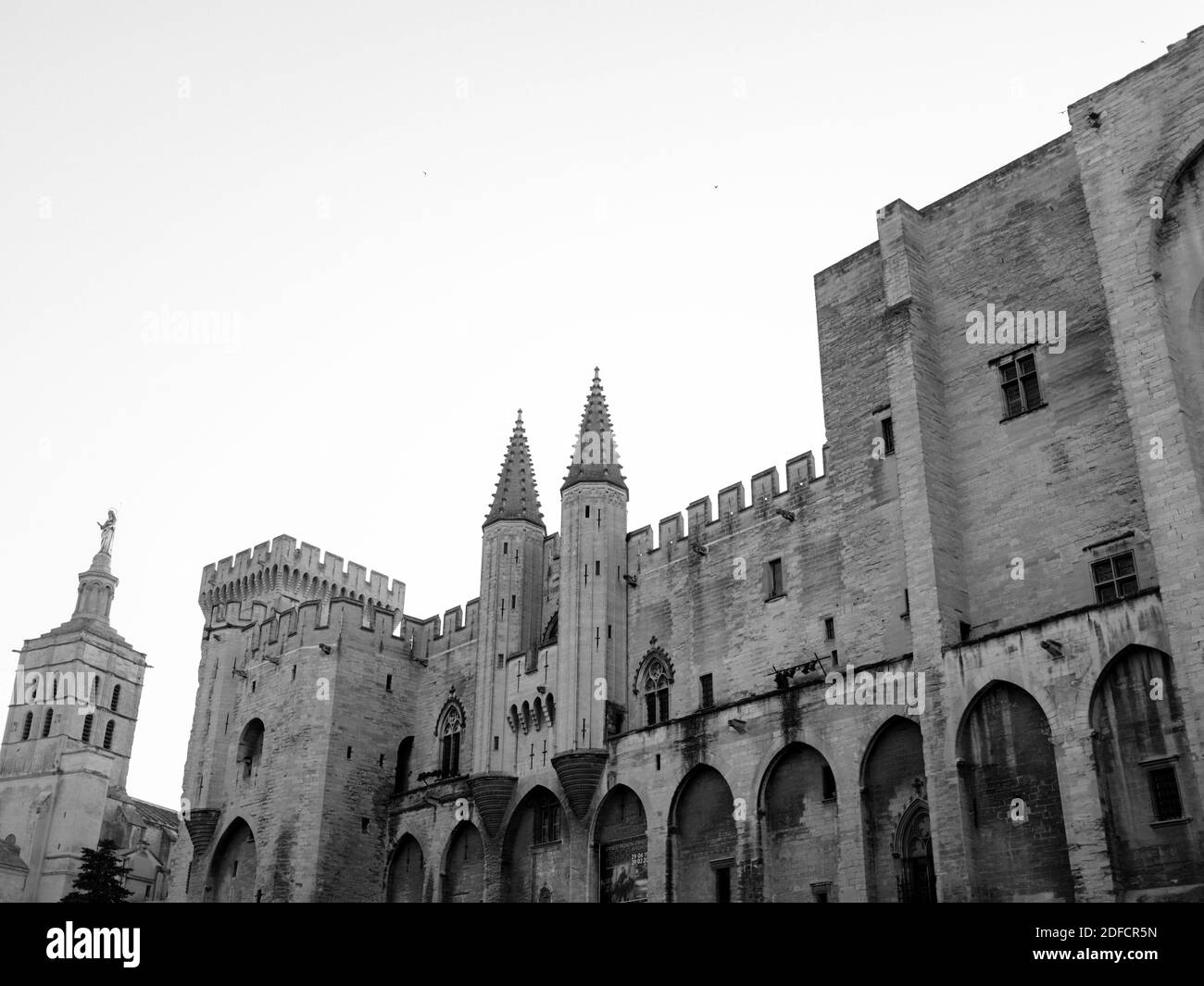 Palast der Päpste, Avignon, Südfrankreich. Stockfoto