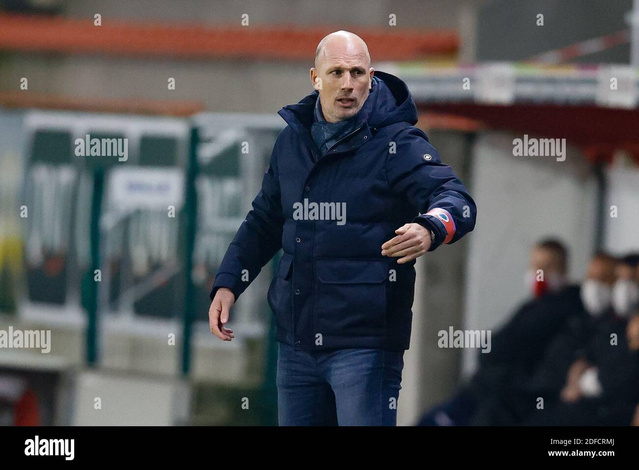 Der Cheftrainer des Club Brugge Philippe Clement im Bild beim Jupiler Pro League Spiel zwischen Royal Excel Mouscron und Club Brugge KV, Samstag, 28. November 2020 in Mouscron, am Tag 14 der ersten Division der belgischen Fußballmeisterschaft in der 'Jupiler Pro League'. BELGA FOTO BRUNO FAHY Stockfoto